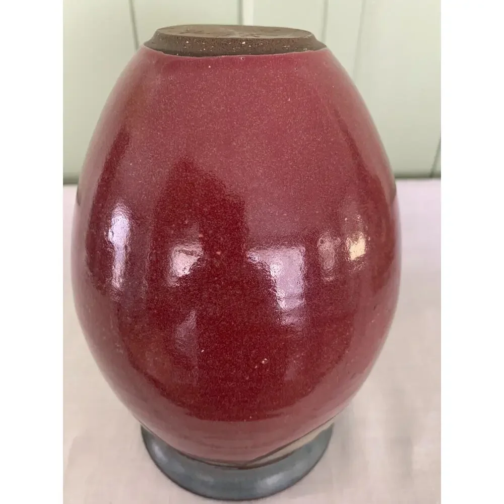 Studio Pottery Signed Danny, Psalm 23 Vase Jar Vessel 8 1/4